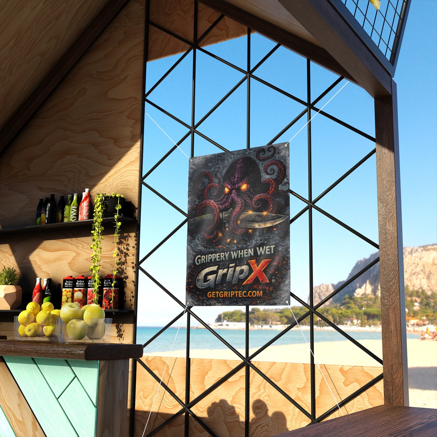 GripX Creature Banner 36"x48" - Kraken