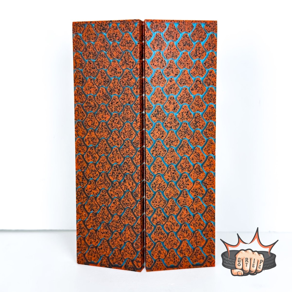 3D Grip - Tec™ - Dragon Skin - Blaze Orange w/ Translucent Blue Matrix - Grip - Tec™ -