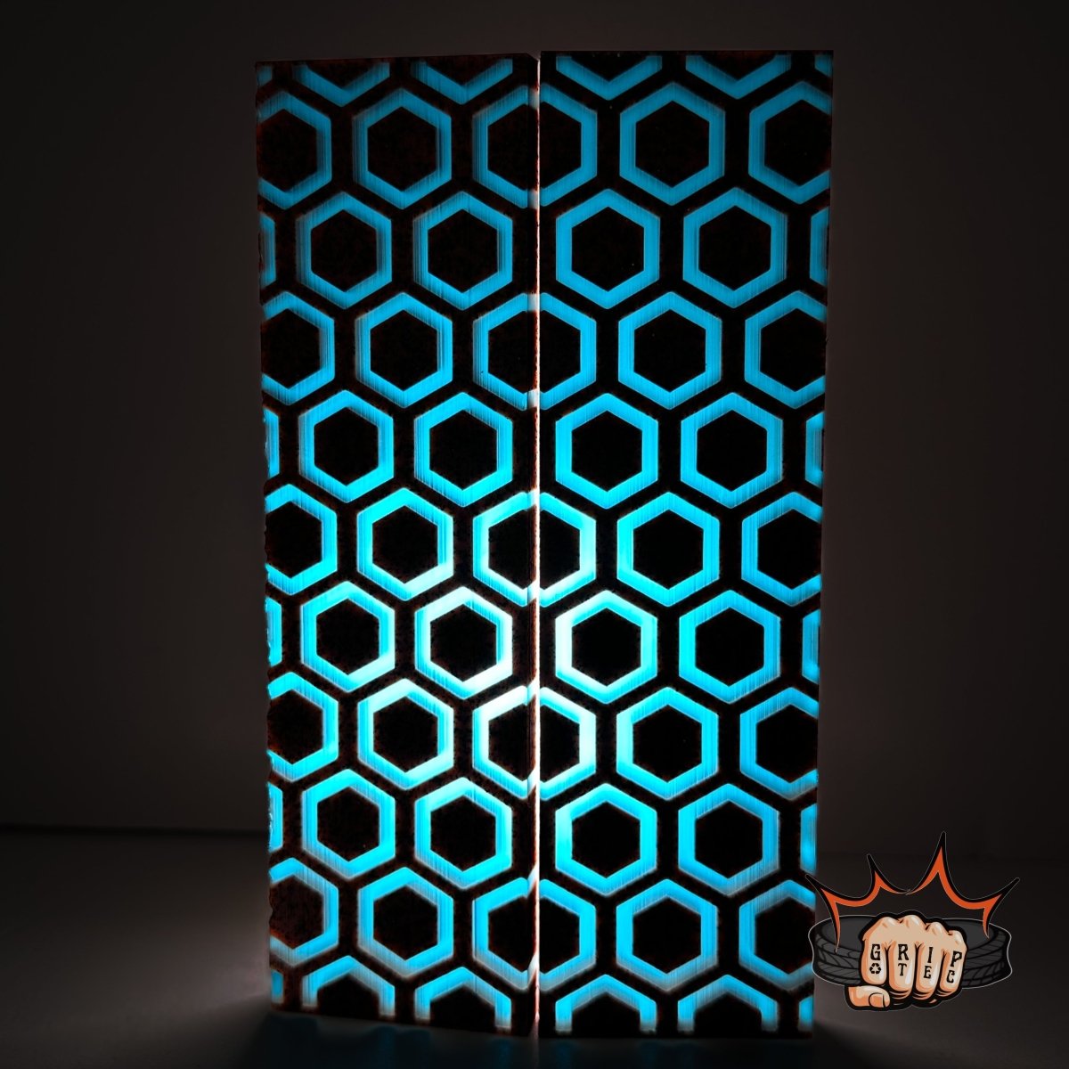 3D Grip - Tec™ - Hex - Blaze Orange w/ Translucent Blue Matrix - Grip - Tec™ -