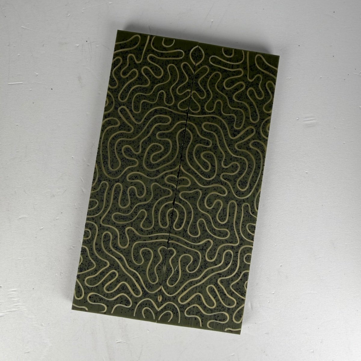 Custom Shop 3D GripX™ - Brain Coral - OD Green Grip - Tec™ with Gold Matrix - Grip - Tec™ Composites -