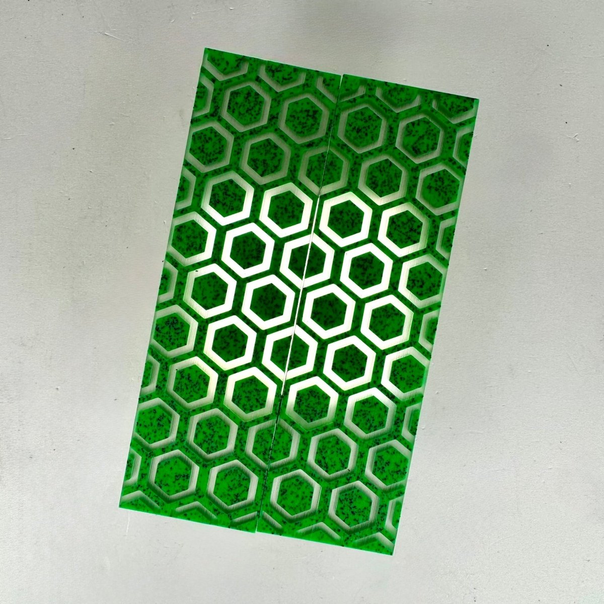 Custom Shop 3D GripX™ - Hex - Fluorescent Green Grip - Tec™ with Clear Matrix - Grip - Tec™ Composites -