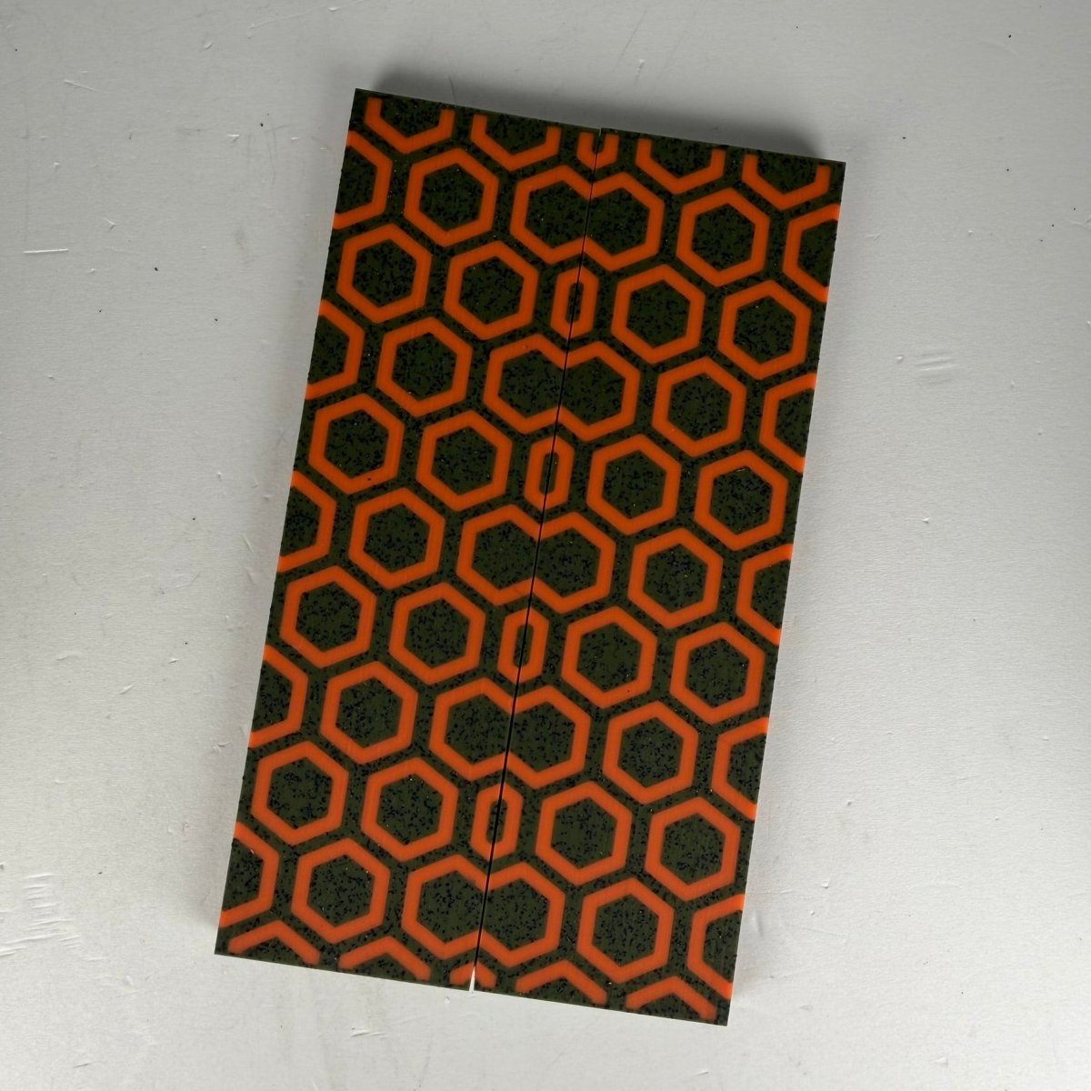 Custom Shop 3D GripX™ - Hex - OD Green Grip - Tec™ with Blaze Orange Matrix - Grip - Tec™ Composites -