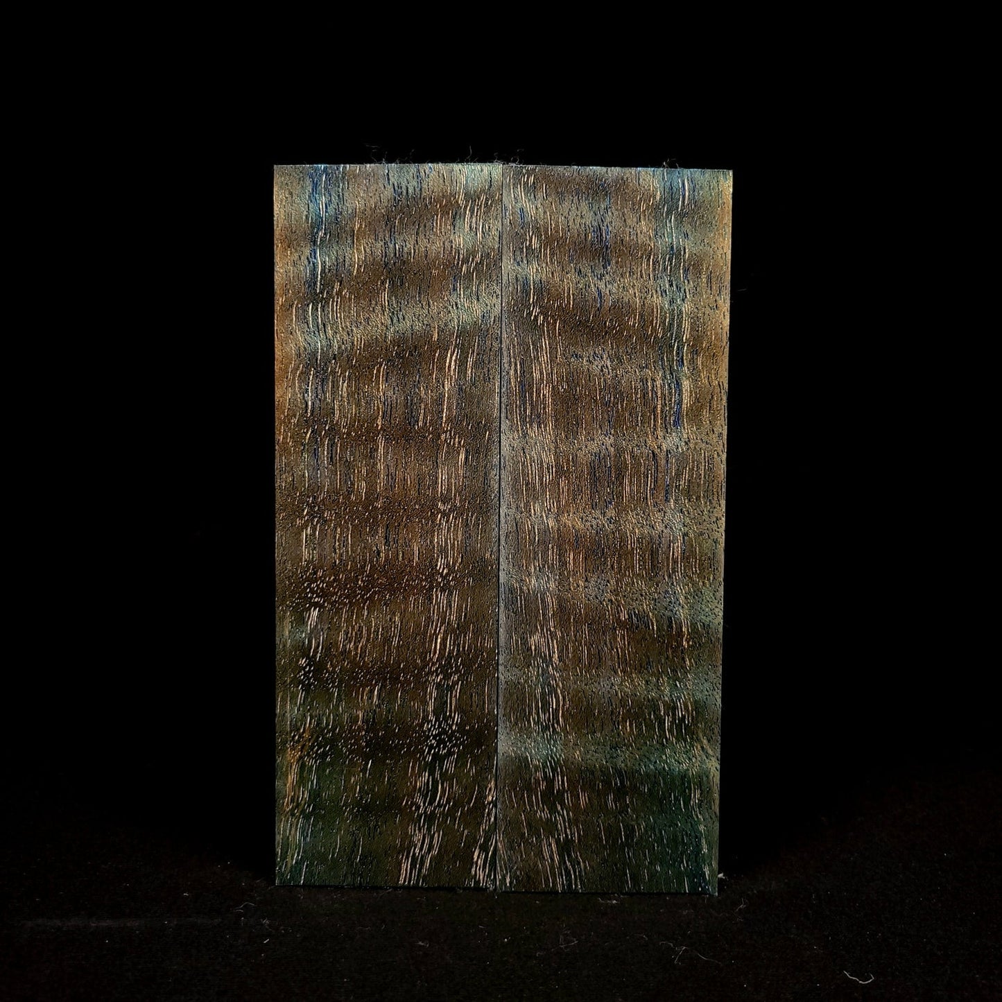 #1010 - Tru-Blue Curly Bastogne Walnut - RockSolid Scales -