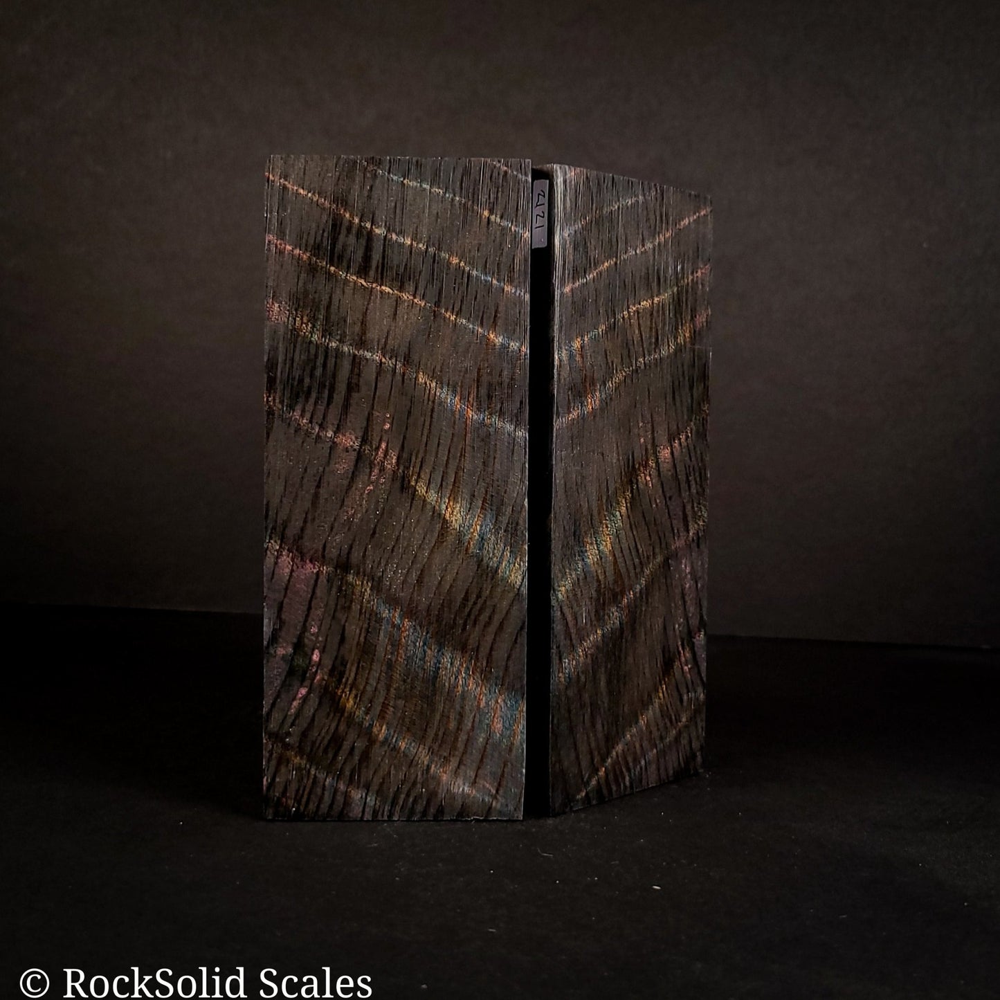 #2121 - Blue Curly Redwood - K&G Stabilized - RockSolid Scales -