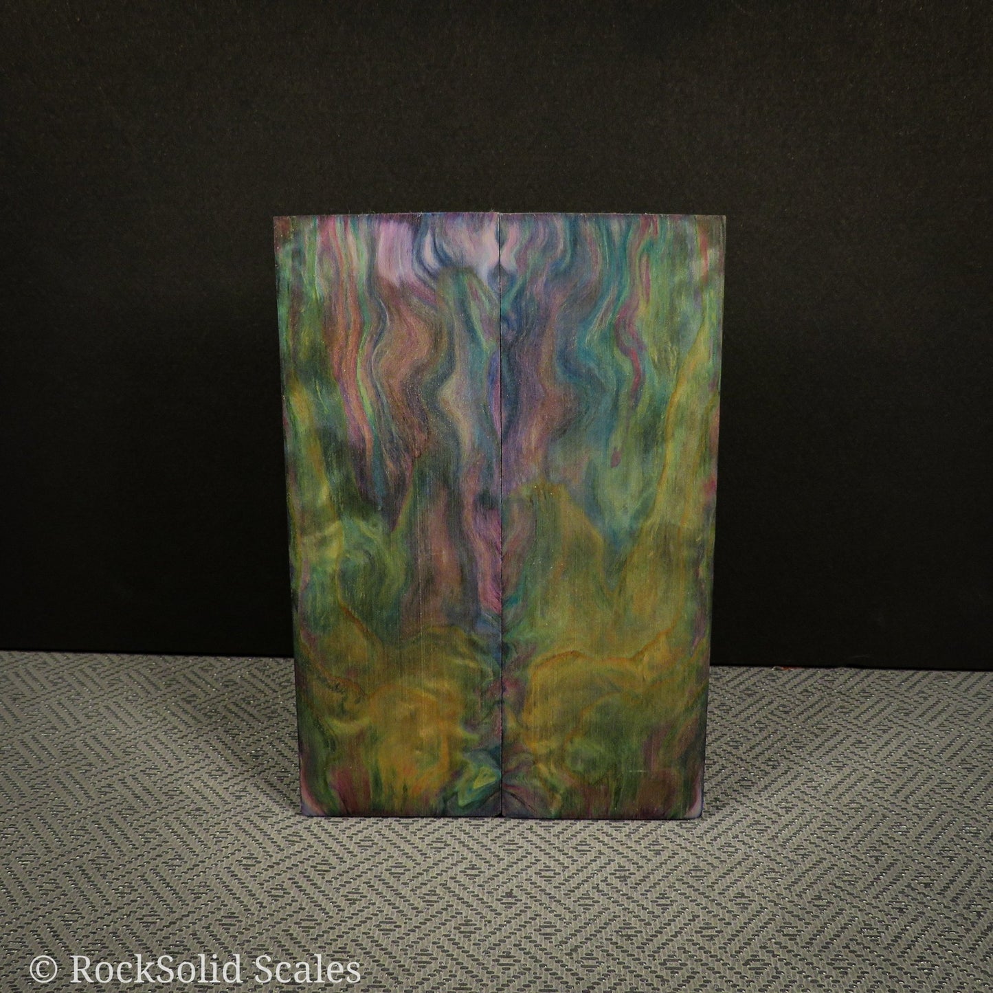 #2305 - Purple and Teal Double Dyed Curly Sugi Pine - RockSolid Scales -