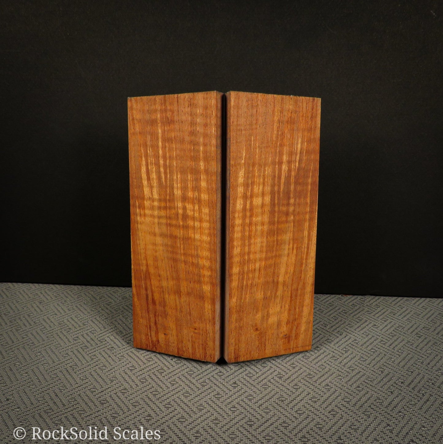 #2311 - Orange and Red Double Dyed Curly Maple - RockSolid Scales -