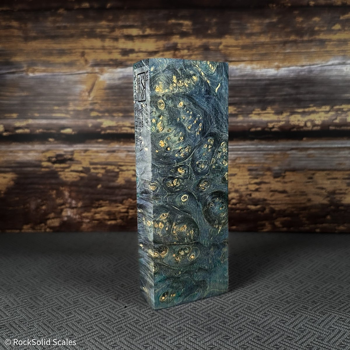 #2397 - Blue Box Elder Burl Block - RockSolid Scales -