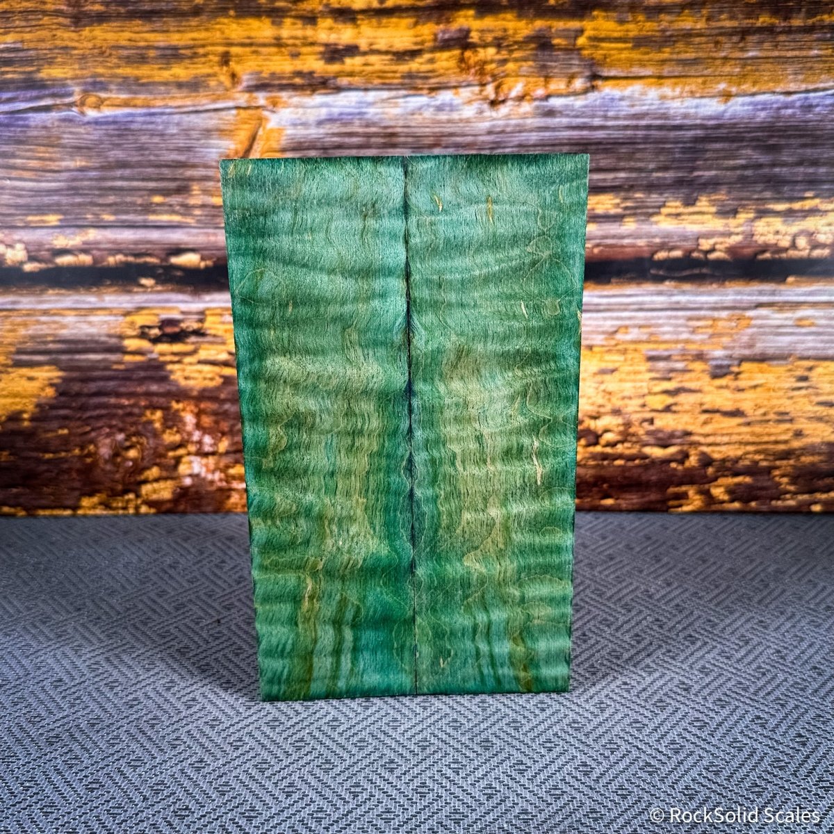 #2439 - Green and Teal Double Dyed Curly Maple - Bargain Bin - RockSolid Scales -