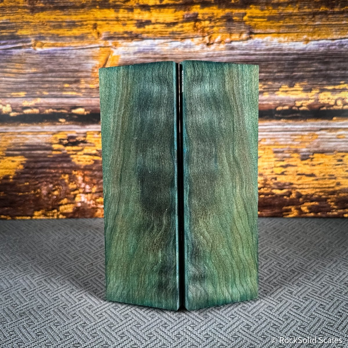 #2466 - Green and Teal Double Dye Quilted Maple - Bargain Bin - RockSolid Scales -