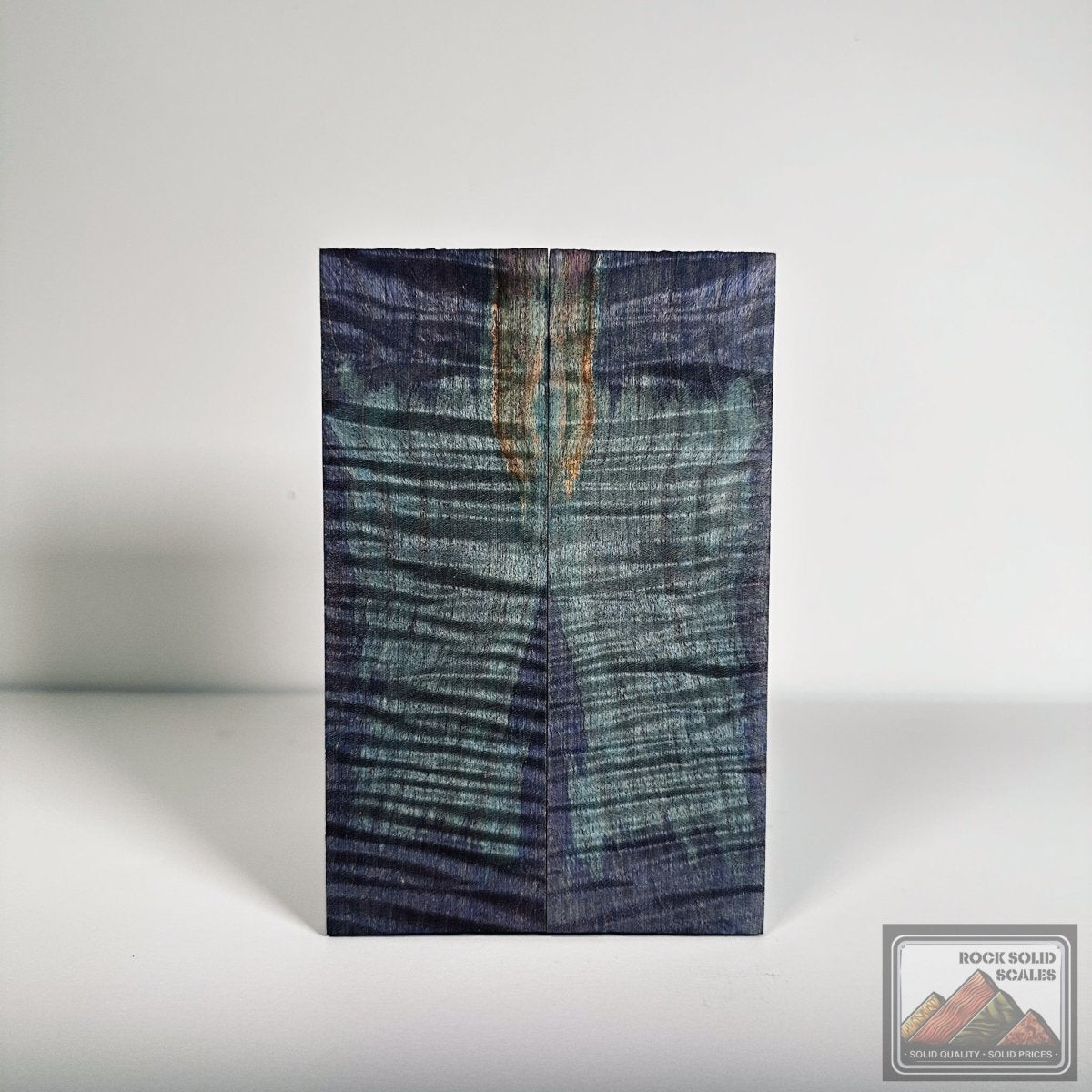 #2519 - Violet and Teal Exhibition Grade Curly Maple - RockSolid Scales -