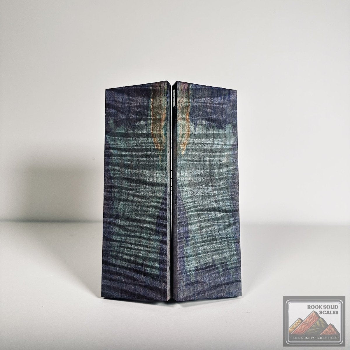 #2519 - Violet and Teal Exhibition Grade Curly Maple - RockSolid Scales -