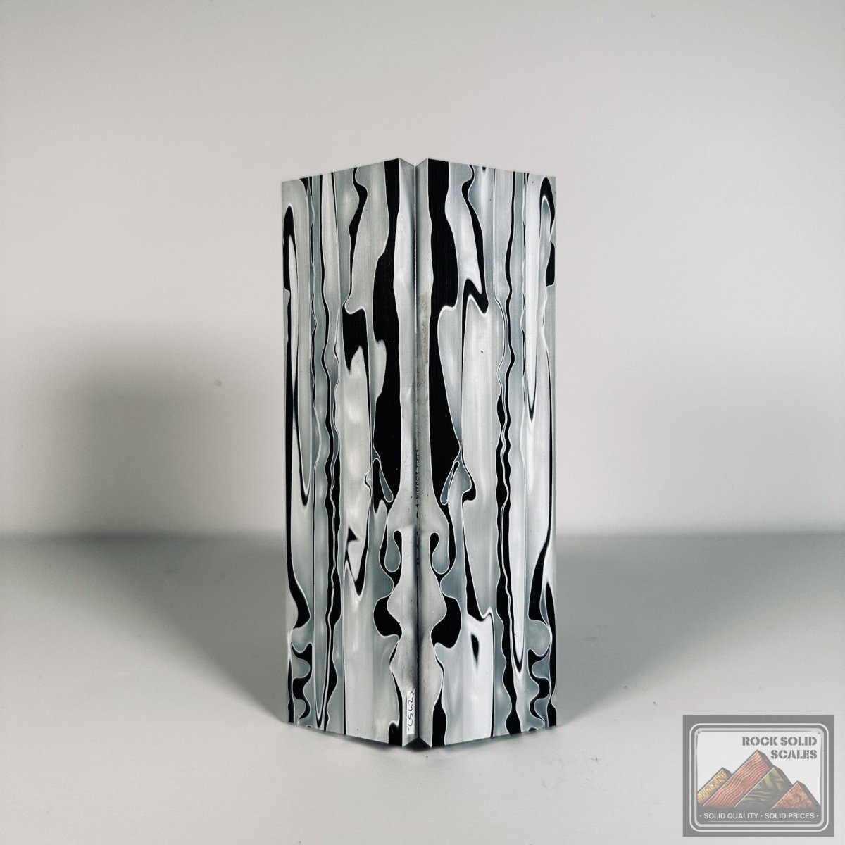 #2562 - Black/White Swirl Acrylic - RockSolid Scales -