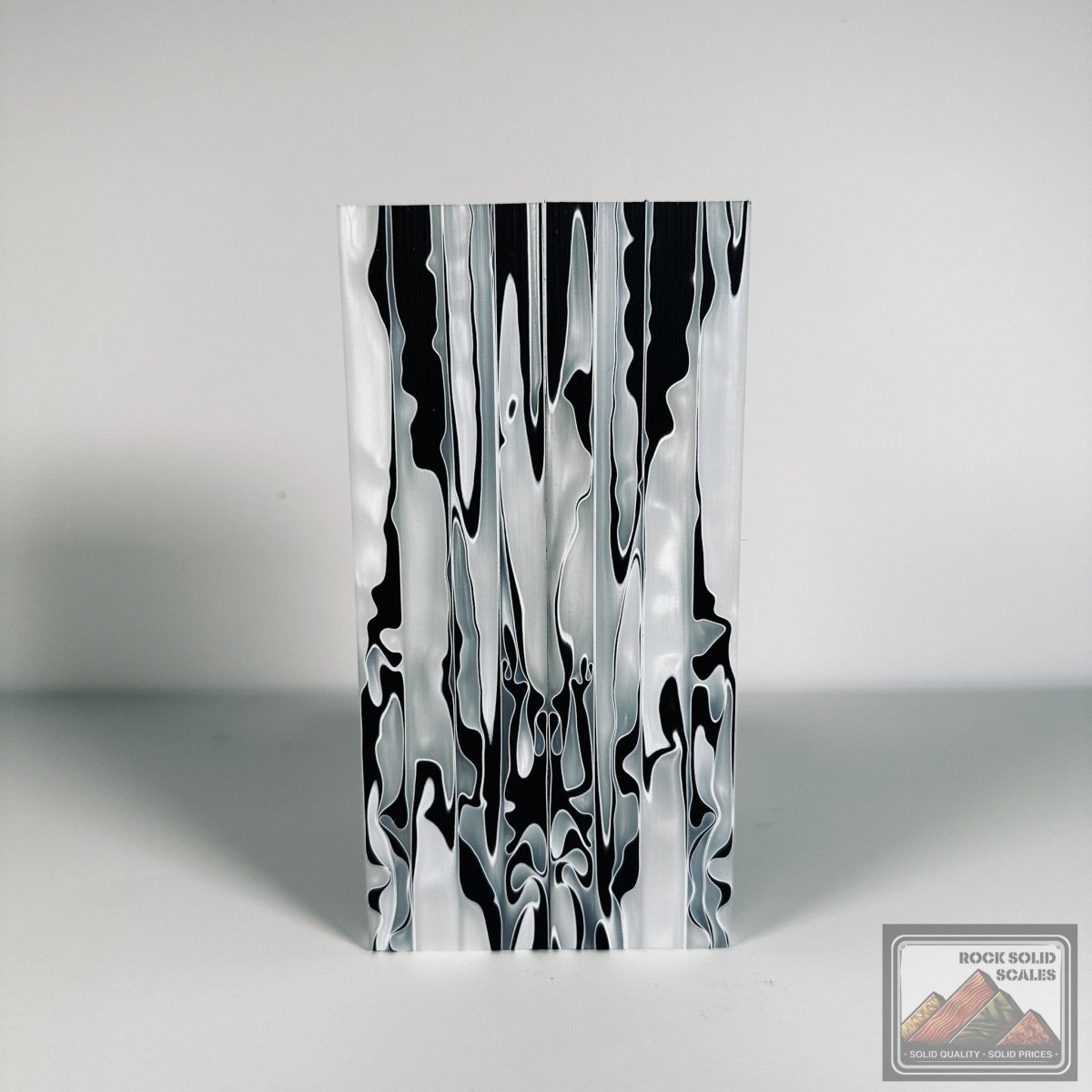 #2572 - Black/White Swirl Acrylic - RockSolid Scales -