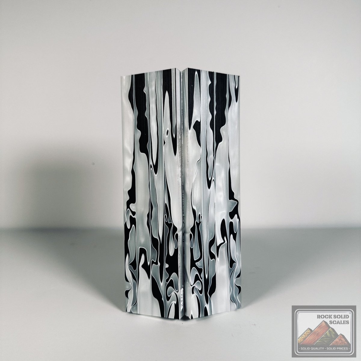 #2572 - Black/White Swirl Acrylic - RockSolid Scales -