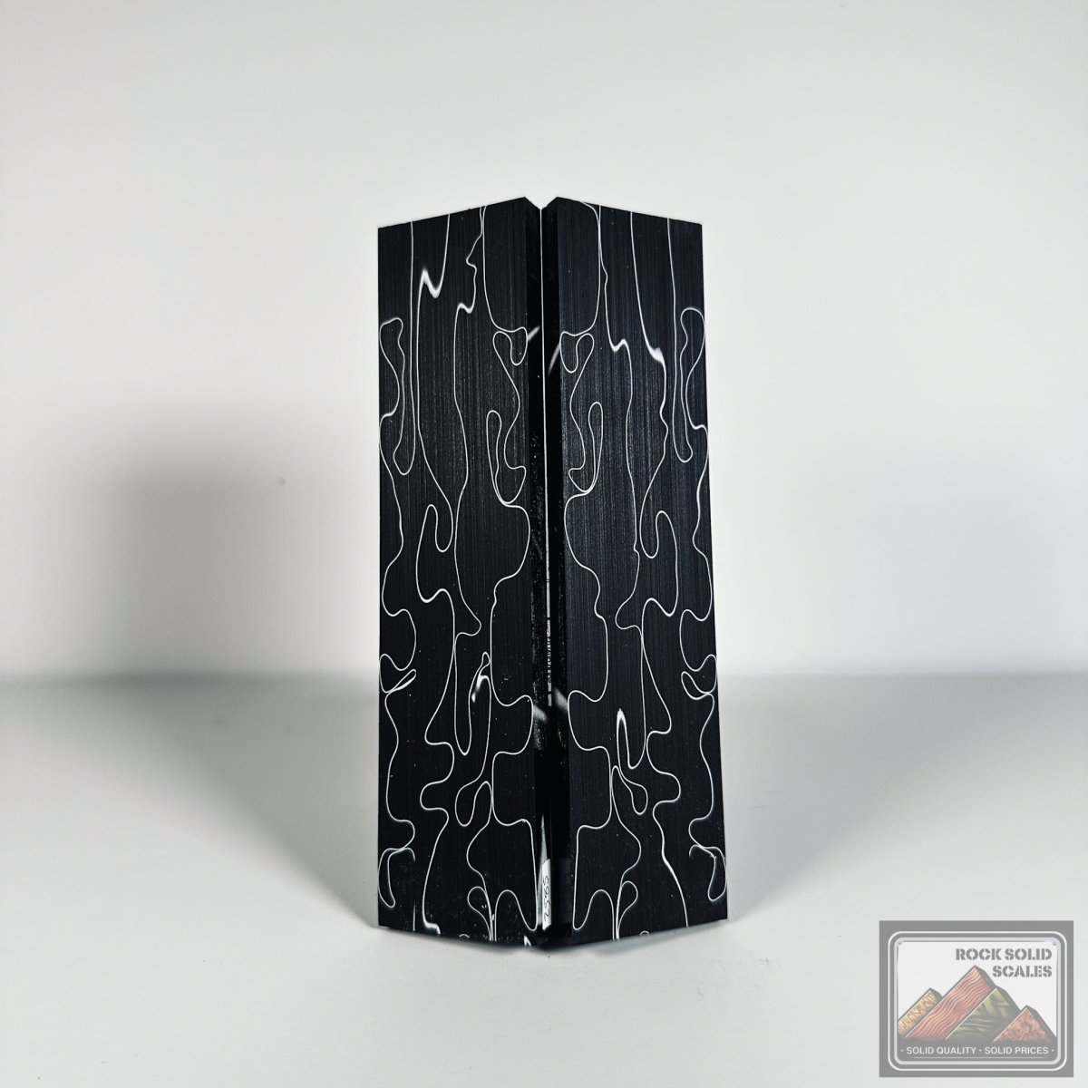 #2585 - Black/White Swirl Acrylic - RockSolid Scales -