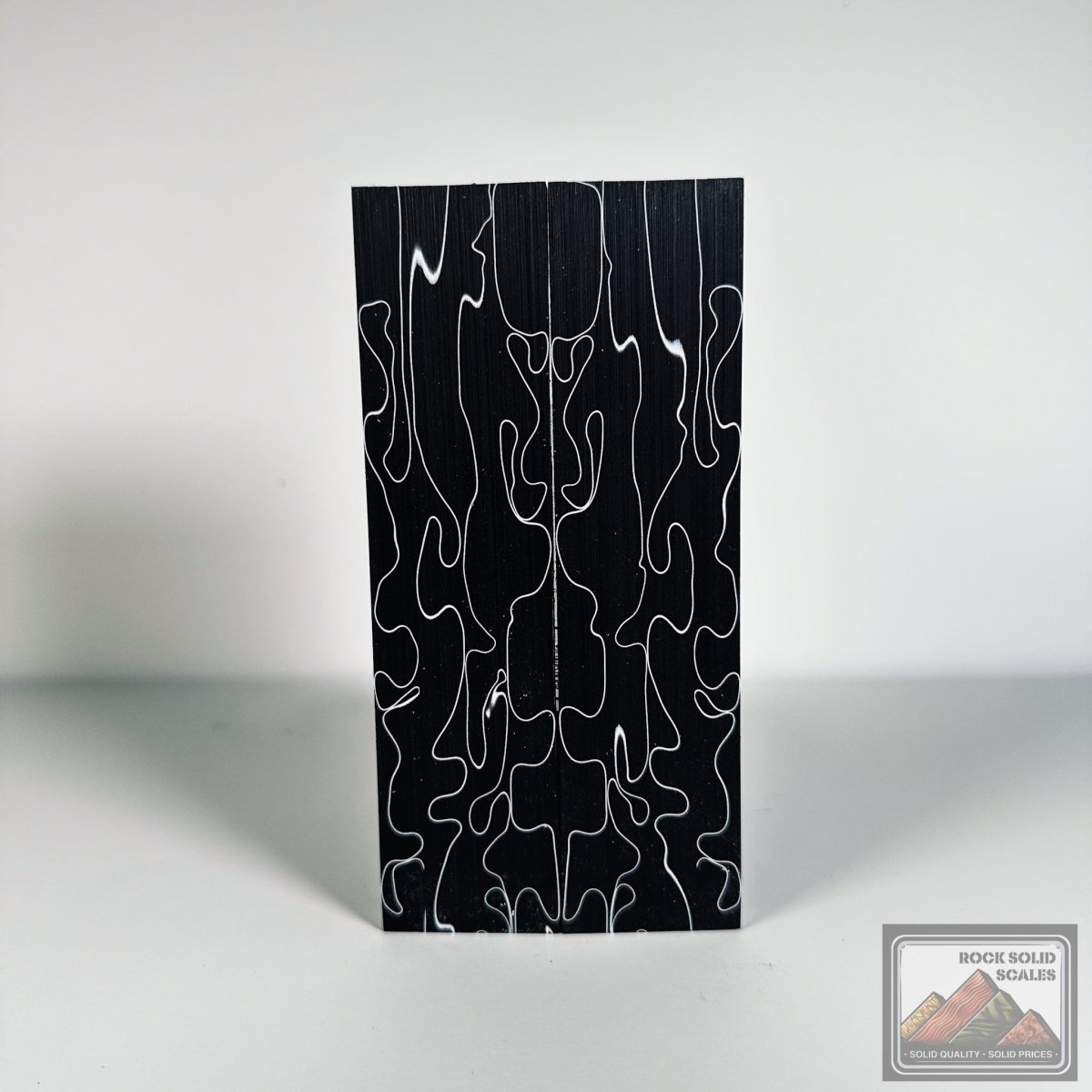 #2585 - Black/White Swirl Acrylic - RockSolid Scales -