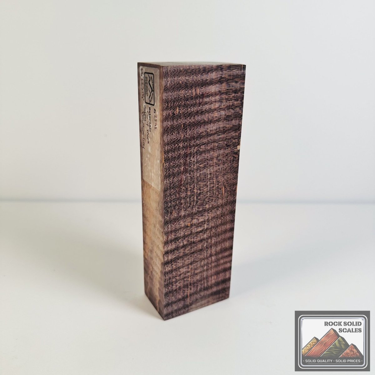 #2591 - Phantom Grey Curly Maple Block - RockSolid Scales -