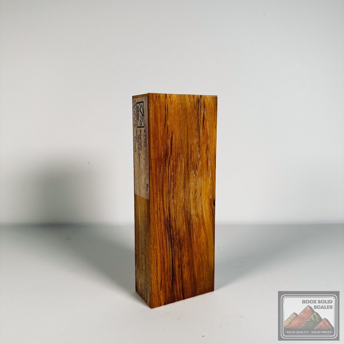 2595 - Sunset Spalted Pecan Block - RockSolid Scales -
