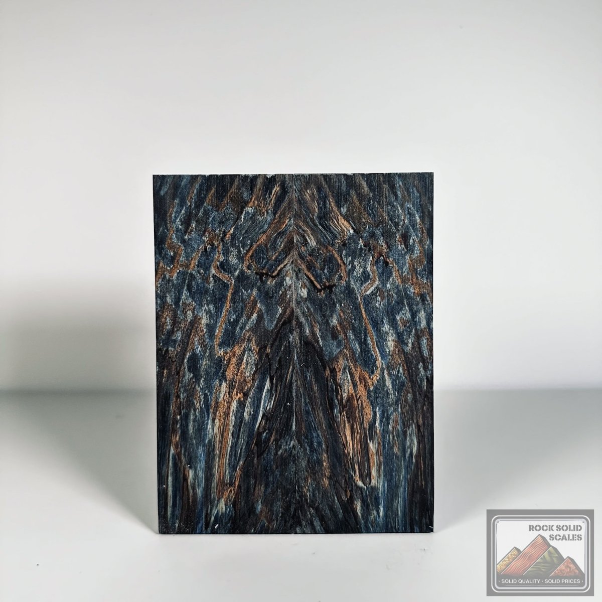 #2603 - Steel Blue Spalted Alder - RockSolid Scales -