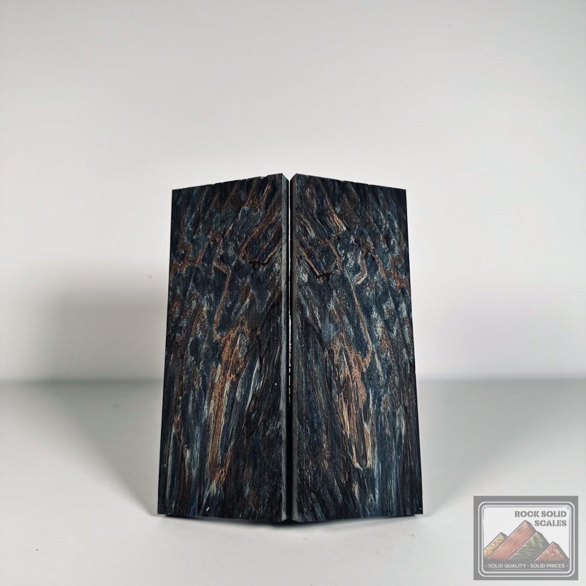 #2603 - Steel Blue Spalted Alder - RockSolid Scales -