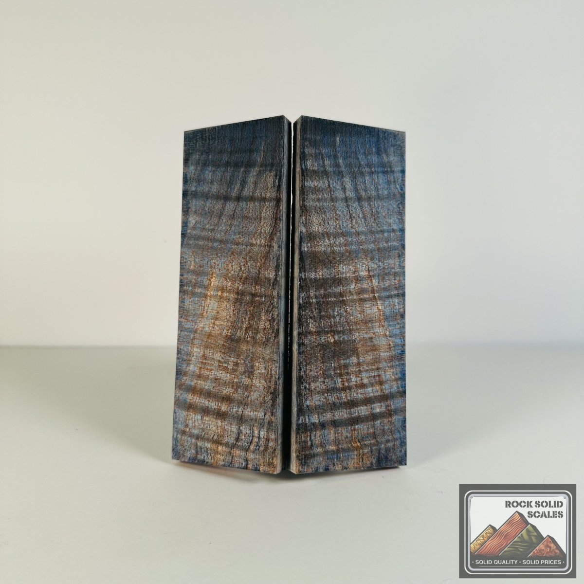 #2606 - Steel Blue Curly Maple - RockSolid Scales -