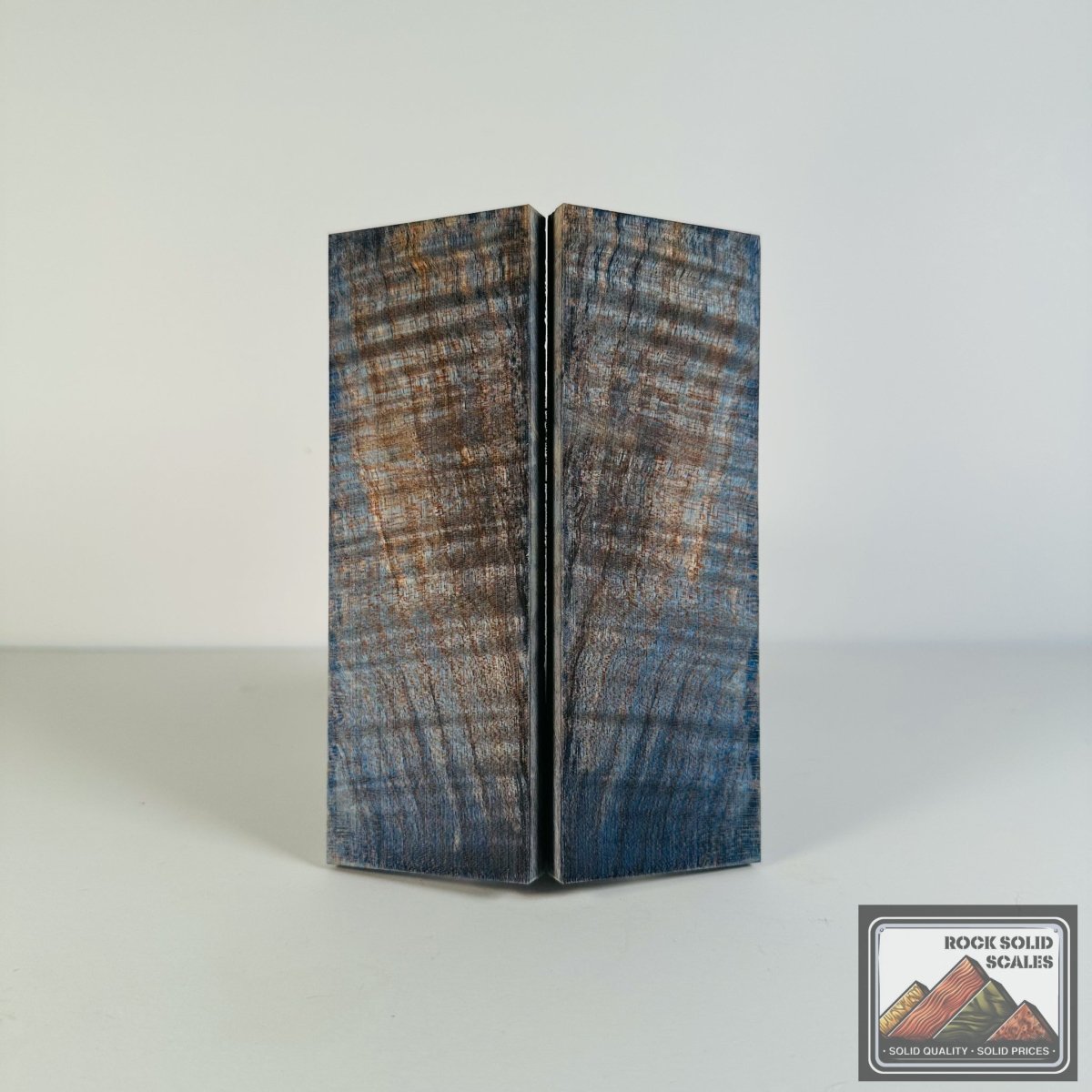#2606 - Steel Blue Curly Maple - RockSolid Scales -