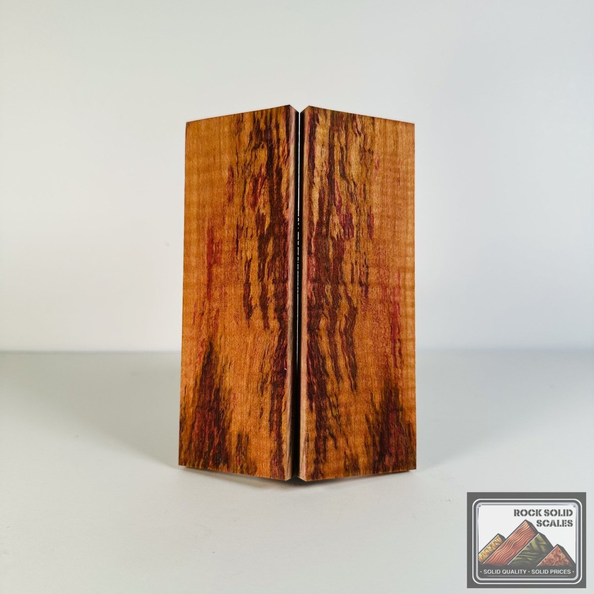 #2626 - Yellow and Maroon Spalted Curly Maple - RockSolid Scales -
