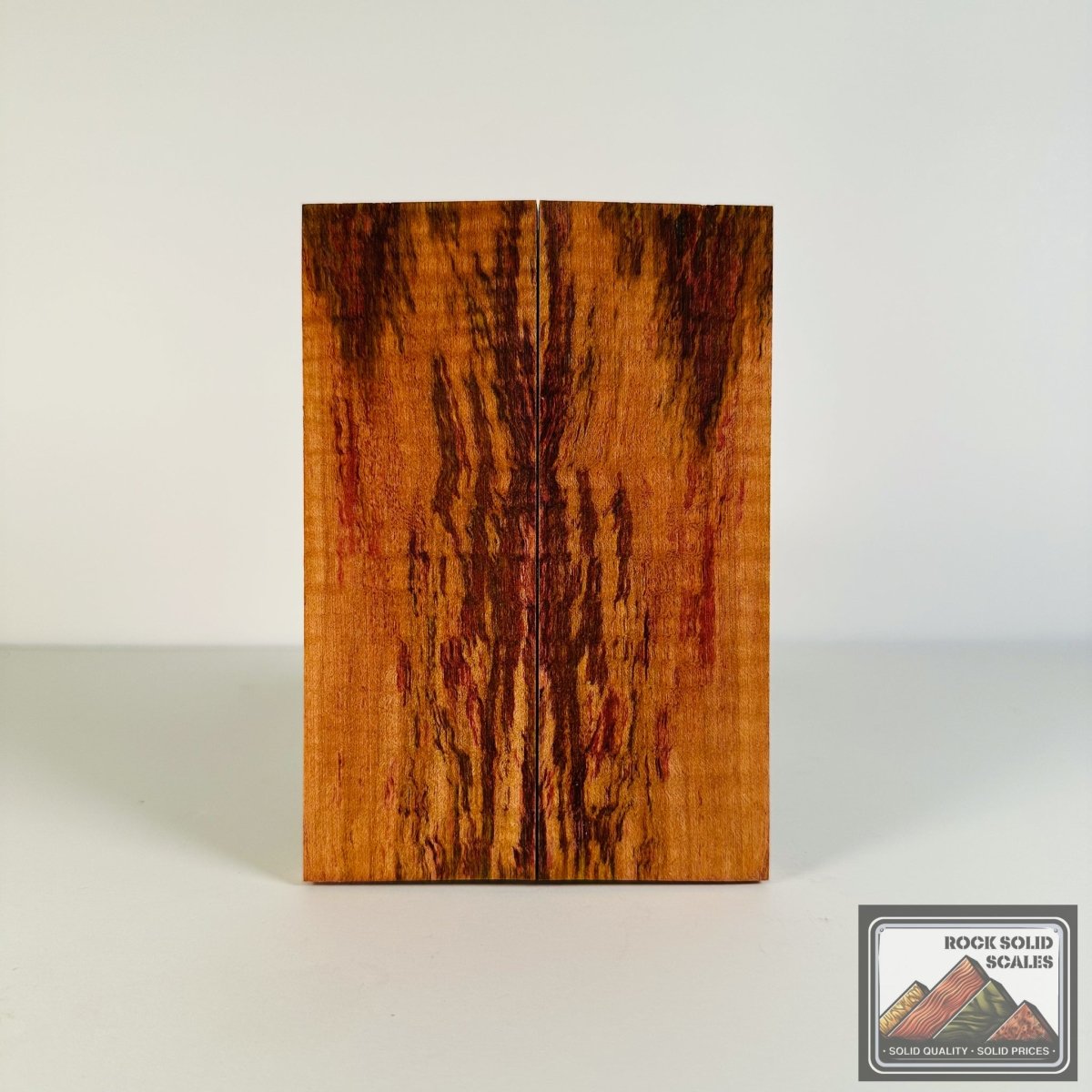 #2626 - Yellow and Maroon Spalted Curly Maple - RockSolid Scales -