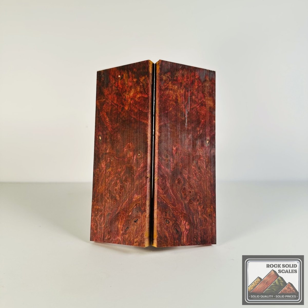 #2628 - Maroon and Gold Maple Burl - RockSolid Scales -