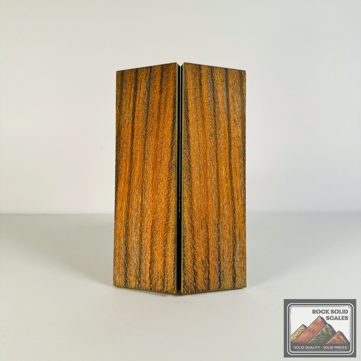 #2630 - Blue and Gold Quartersawn Sycamore - RockSolid Scales -