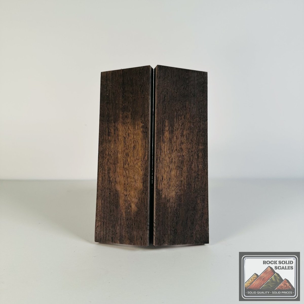 #2638 - Sinister Curly Claro Walnut Sapwood - RockSolid Scales -