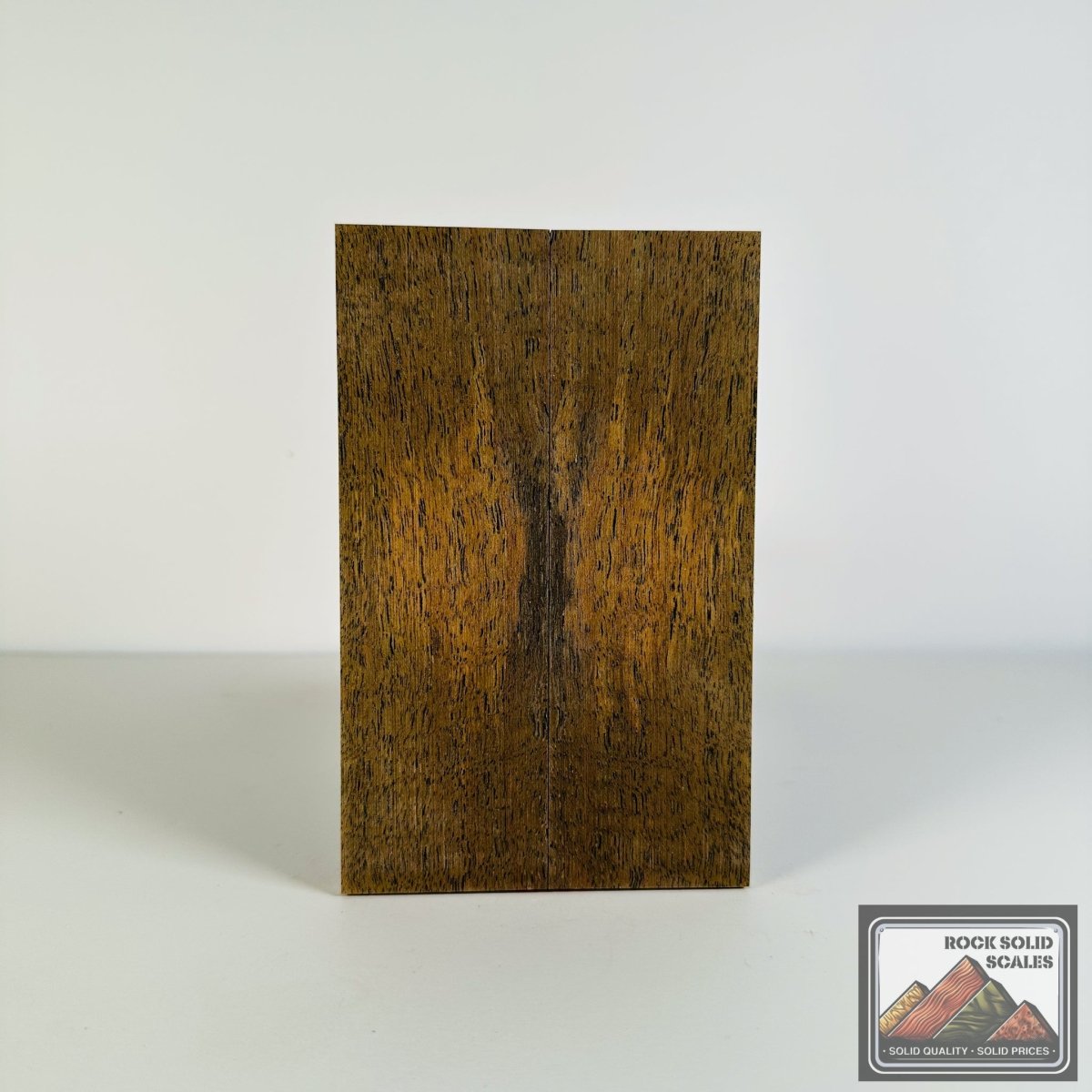 #2661 - Green Curly Claro Walnut Sapwood - RockSolid Scales -