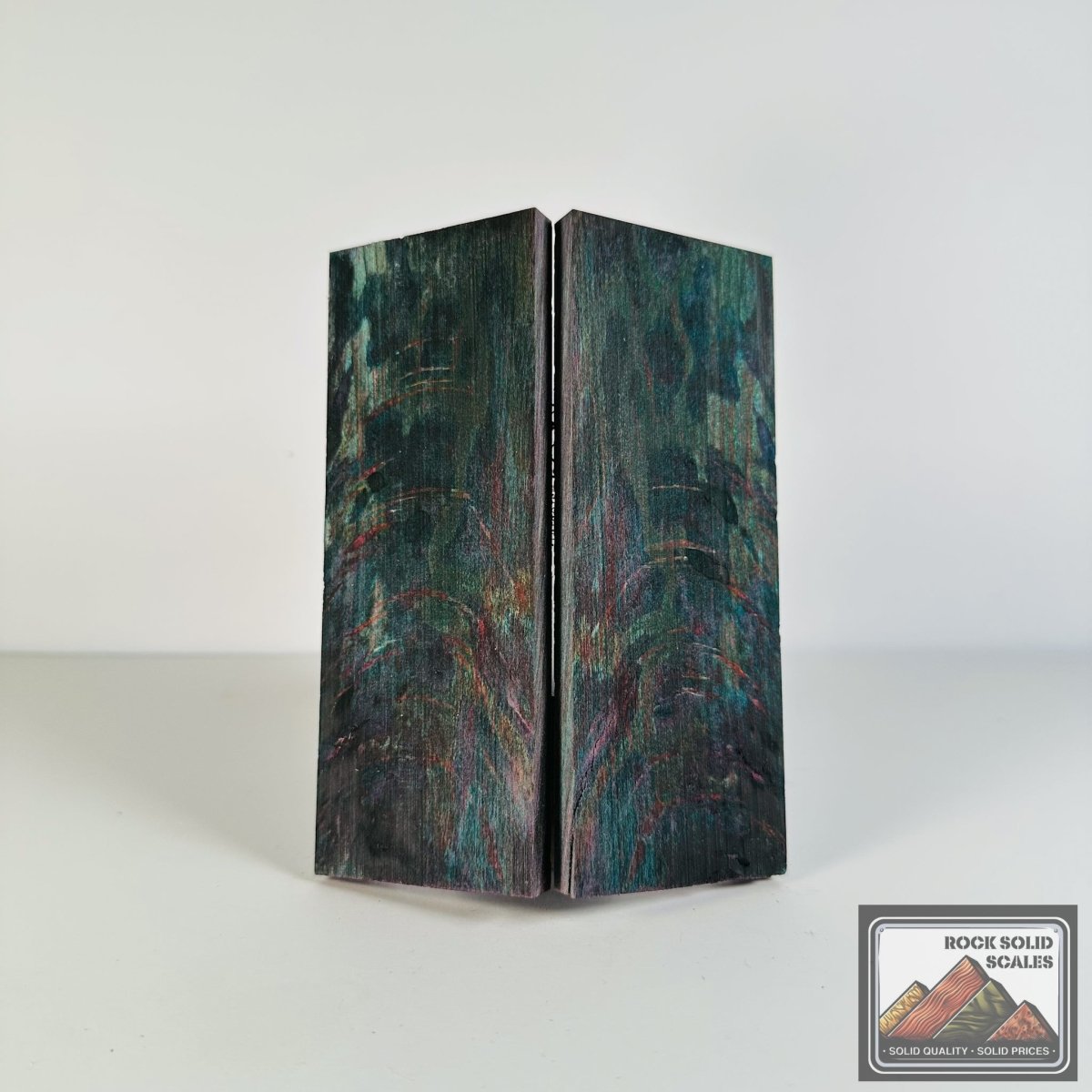 #2680 - Pink and Steel Blue Spalted Alder - RockSolid Scales -