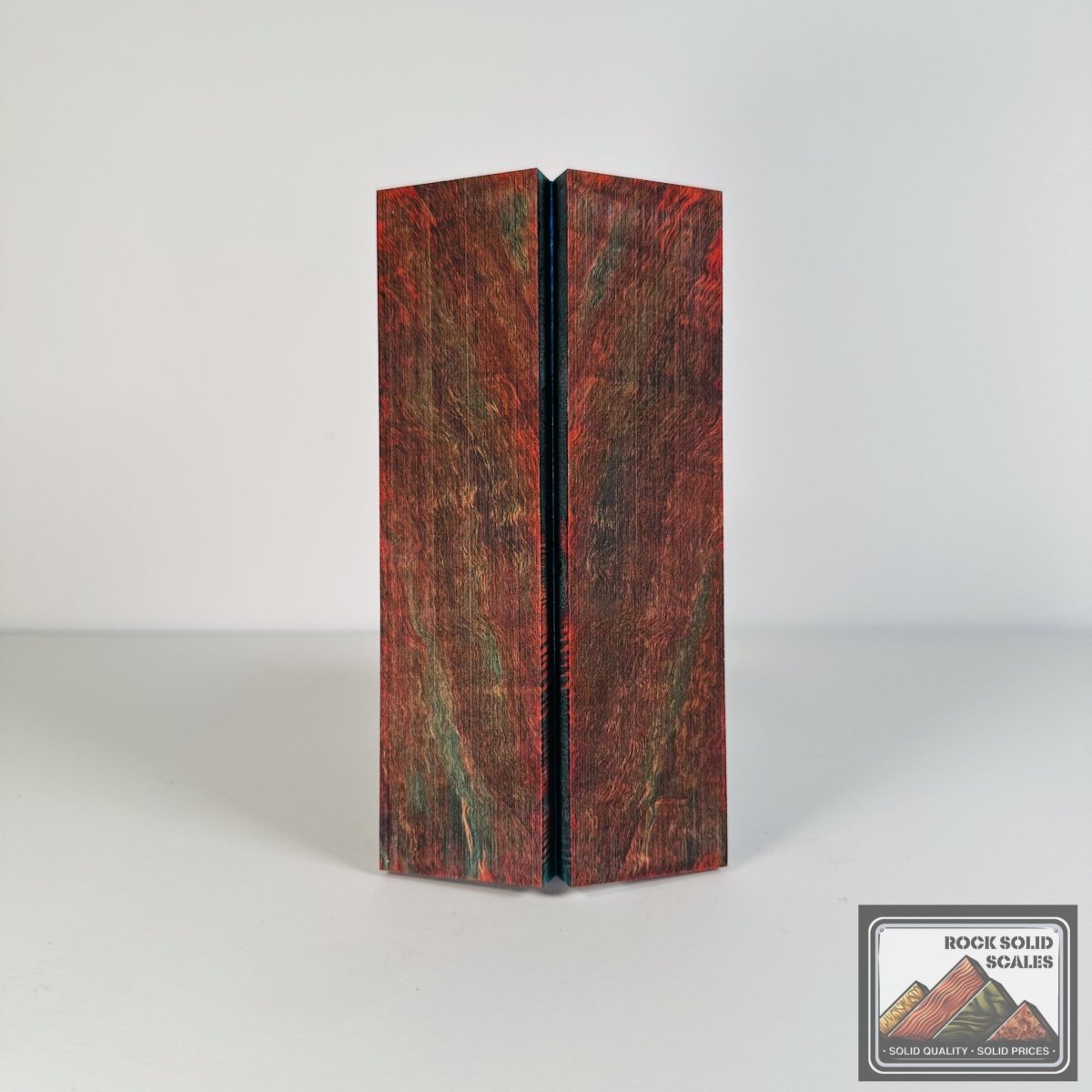 #2706 - Red and Teal Curly Maple - RockSolid Scales -