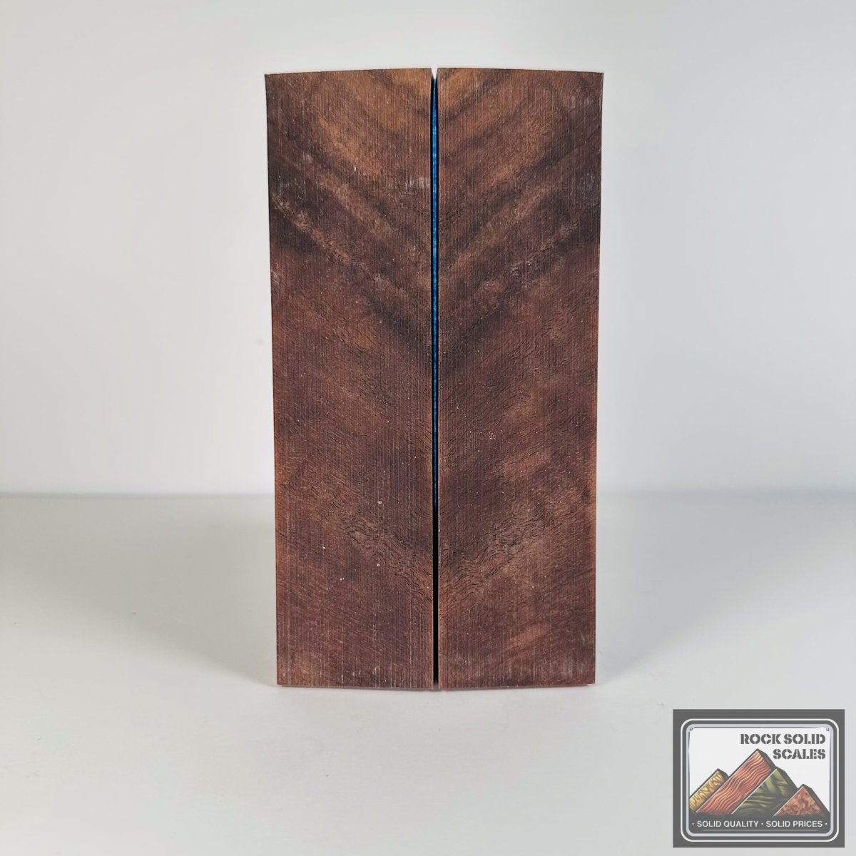 #2711 - Extra Long Curly Claro Walnut - RockSolid Scales -