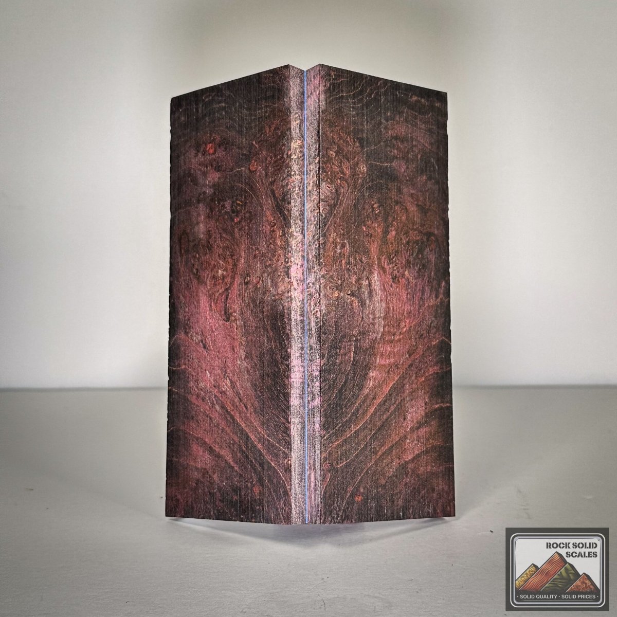 #2731 - Black and Pink Curly Maple Burl - RockSolid Scales -