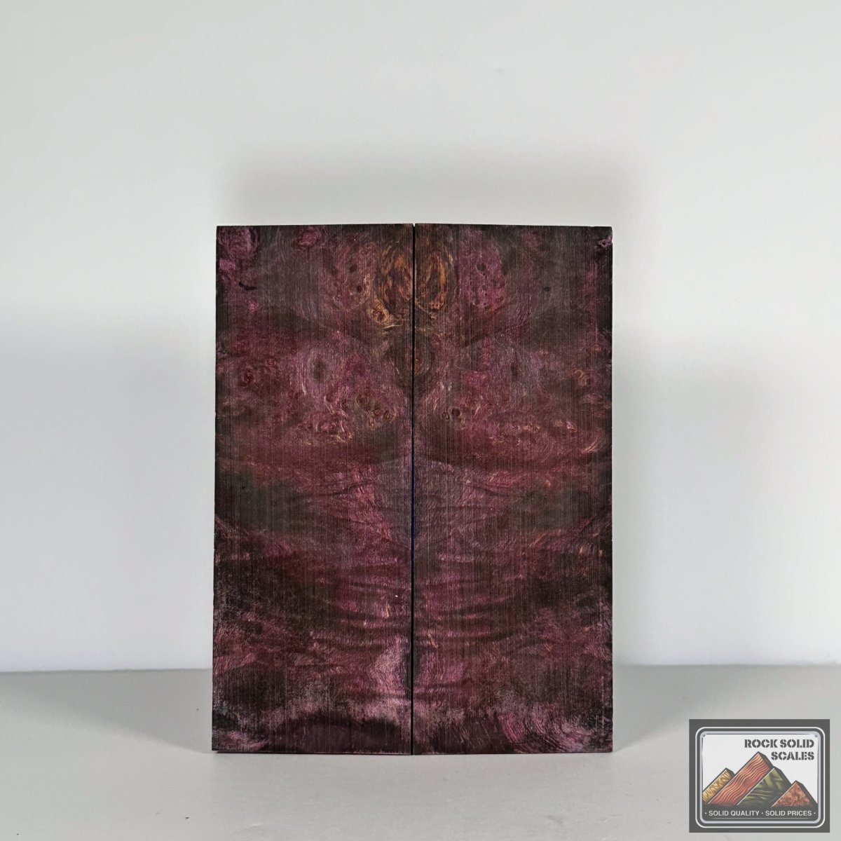 #2774 - Teal and Purple Curly Maple Burl - RockSolid Scales -