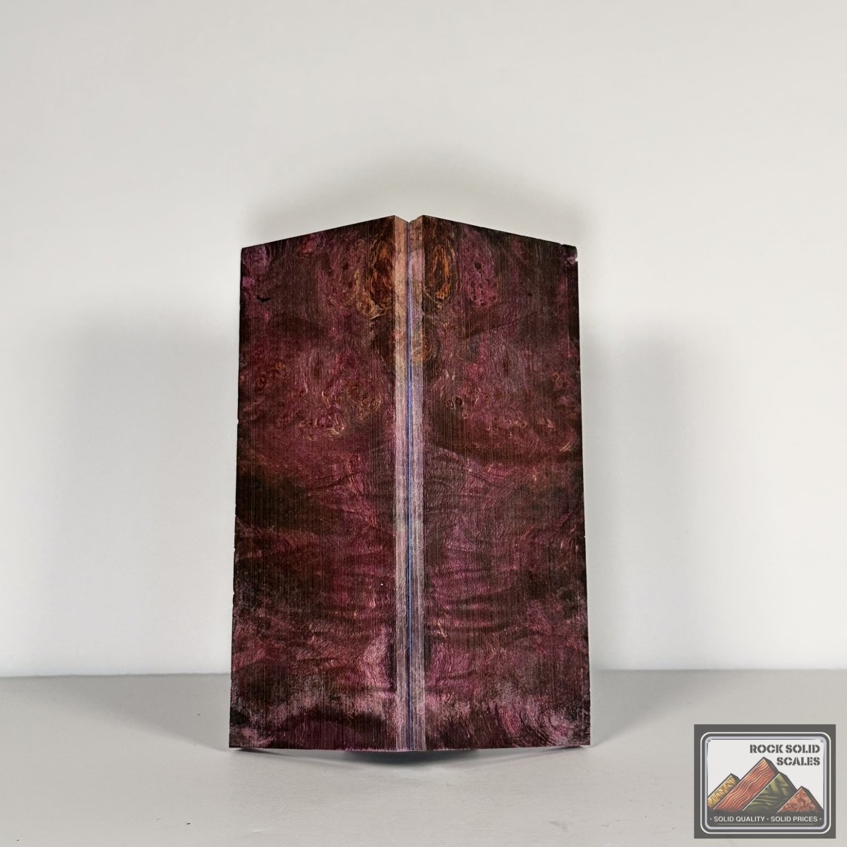#2774 - Teal and Purple Curly Maple Burl - RockSolid Scales -