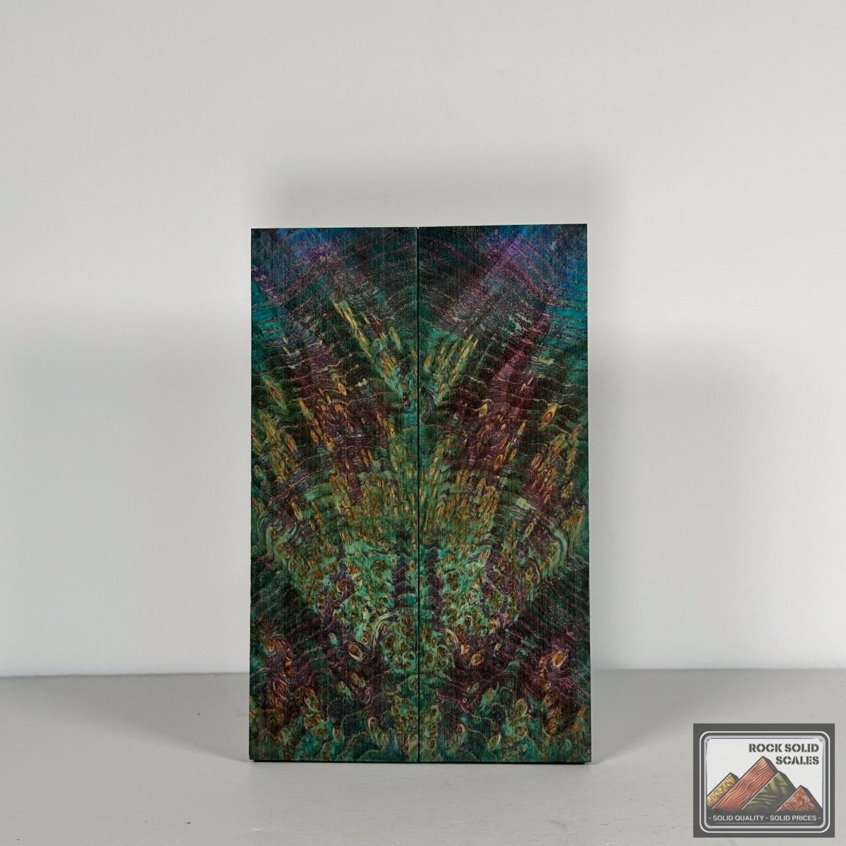 #2778 - Key Blue and Purple Black Ash Burl - RockSolid Scales -