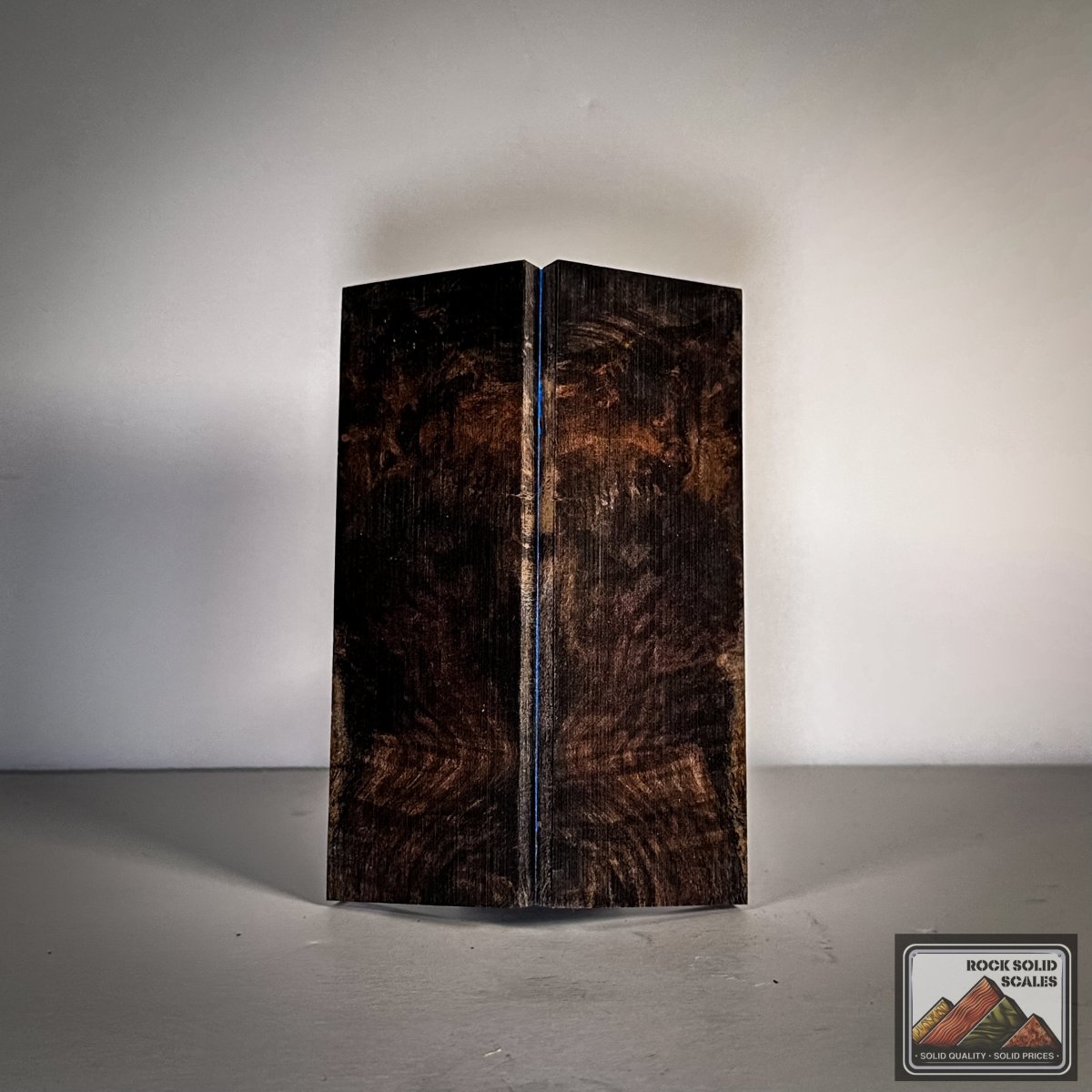 #2792 - Sunset and Black Curly Maple Burl - RockSolid Scales -
