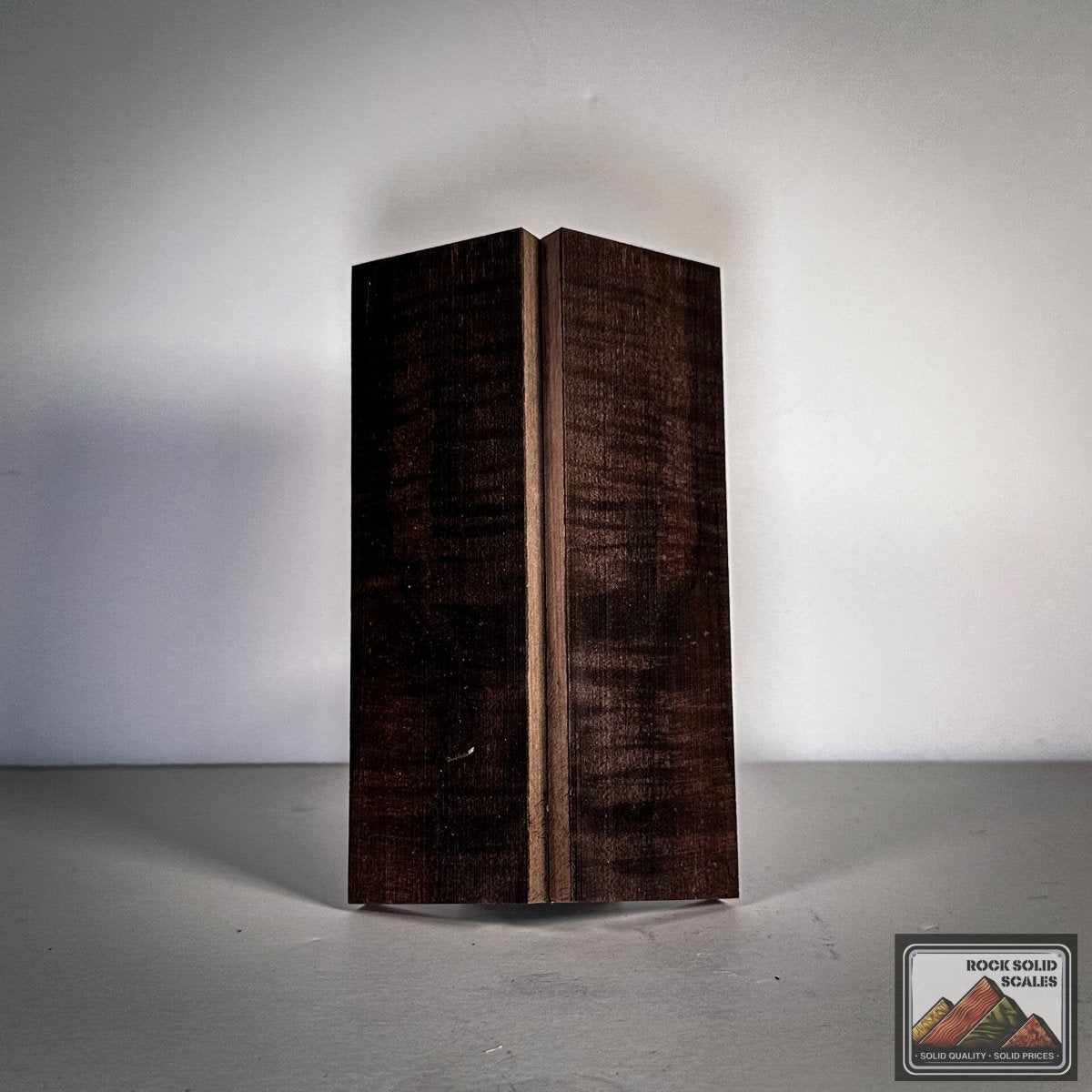 #2803 - Exhibition Curly Claro Walnut - RockSolid Scales -