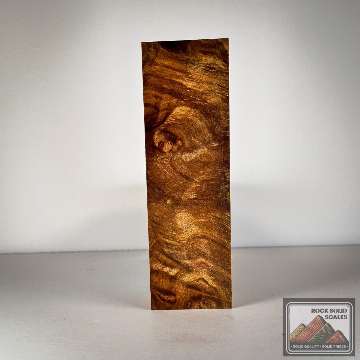 #3019 - Spring Green Maple Burl Block - RockSolid Scales -