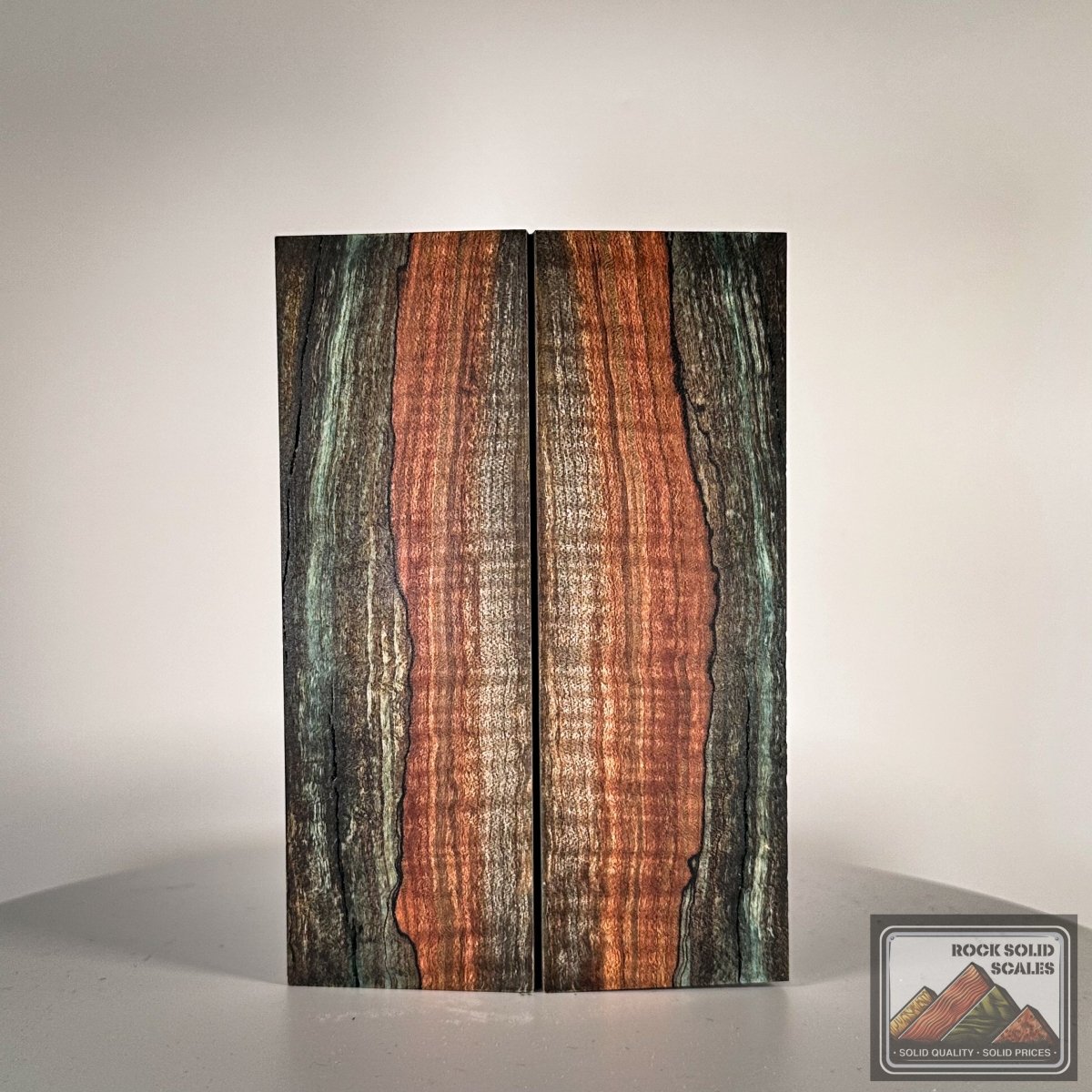 #3042 - Turquoise Curly Spalted Maple - Bargain Bin - RockSolid Scales -