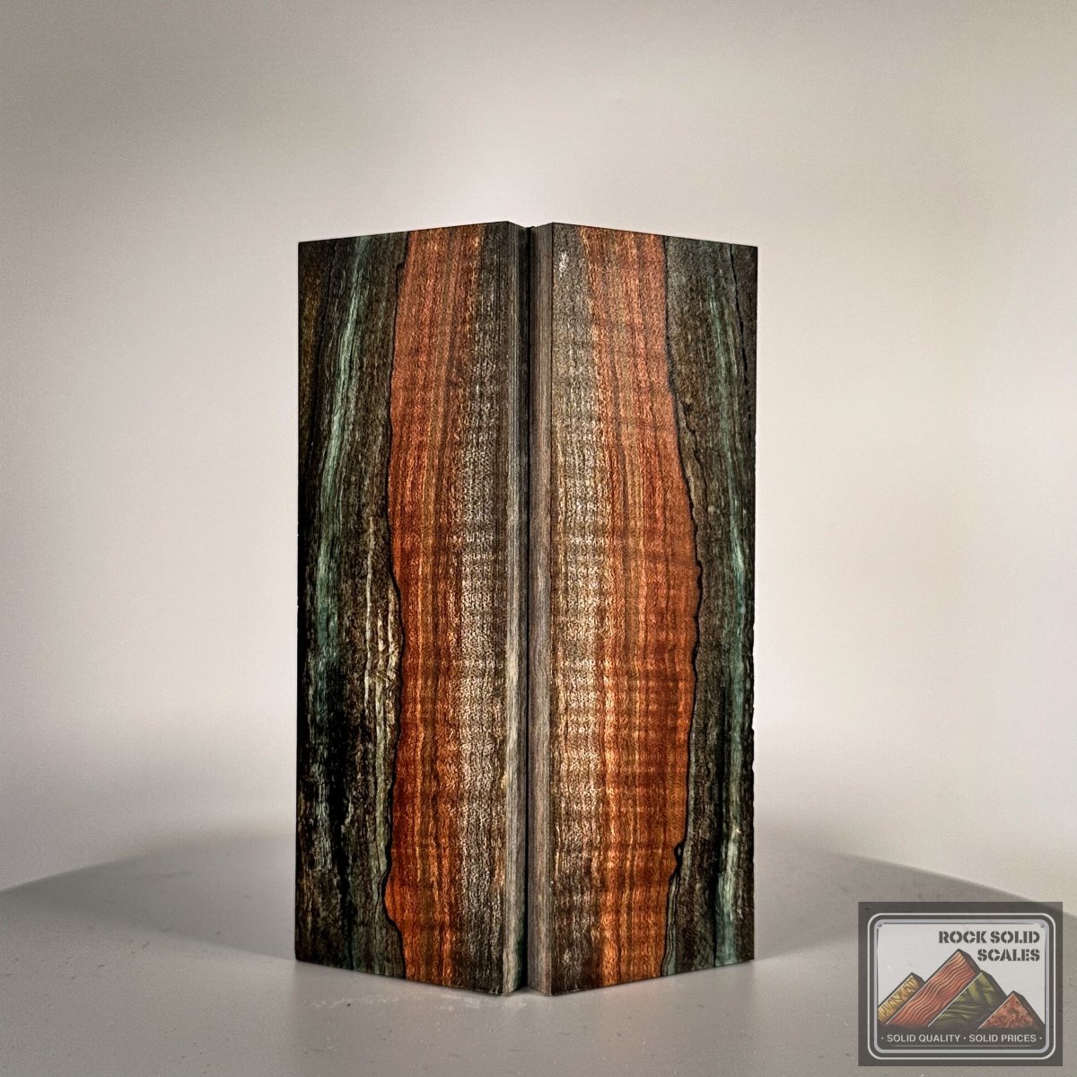 #3042 - Turquoise Curly Spalted Maple - Bargain Bin - RockSolid Scales -