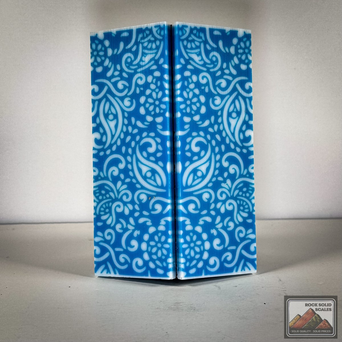 3D Baby Blue Paisley - Cut A - Bargain Bin - RockSolid Scales -