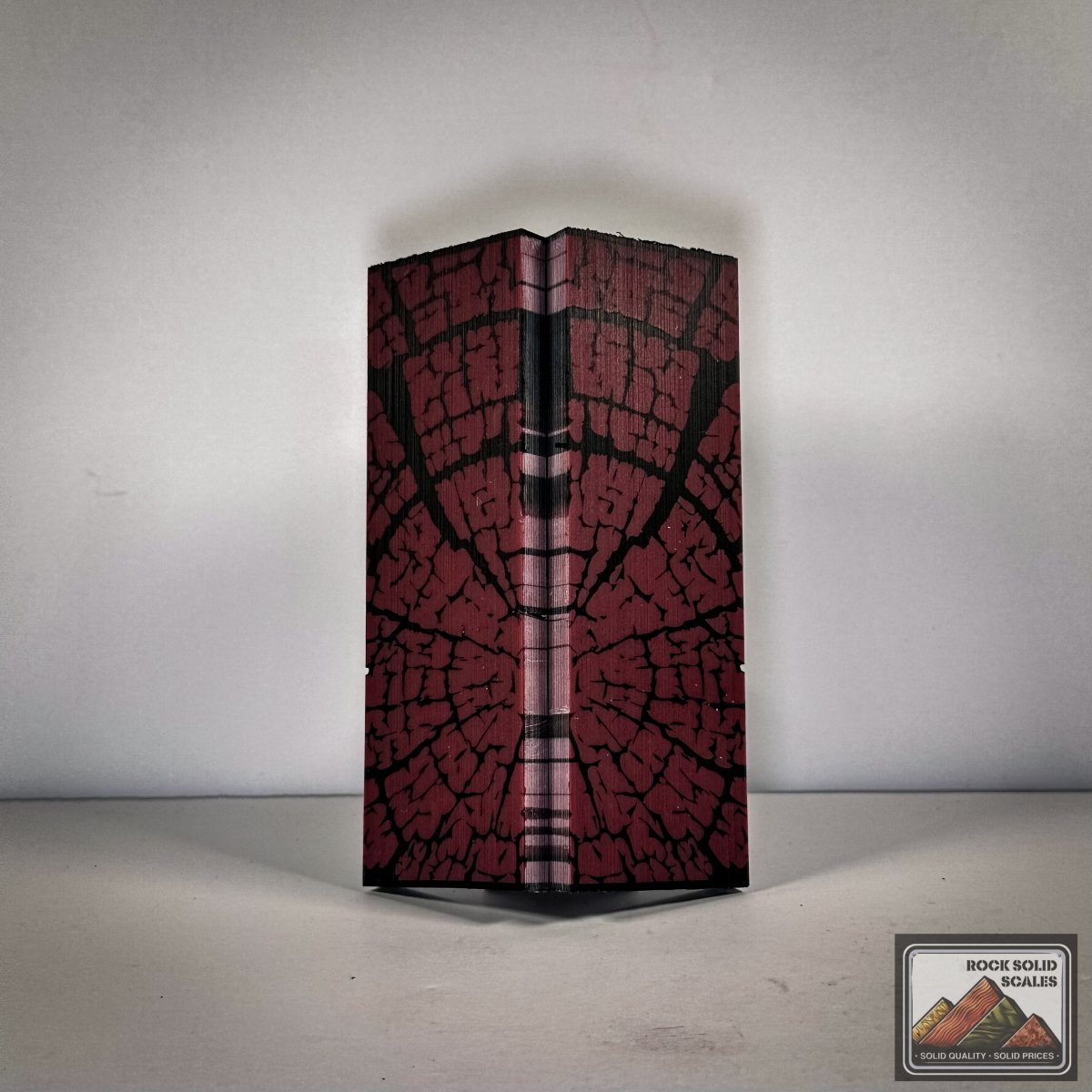 3D FauxTusk™ Mammoth Tusk - Deep Cherry Red - Cut A - RockSolid Scales -