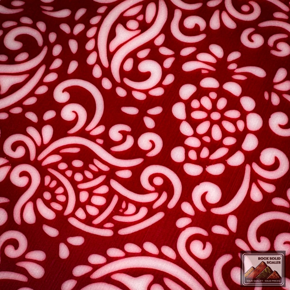3D Paisley - Red and White - RockSolid Scales -