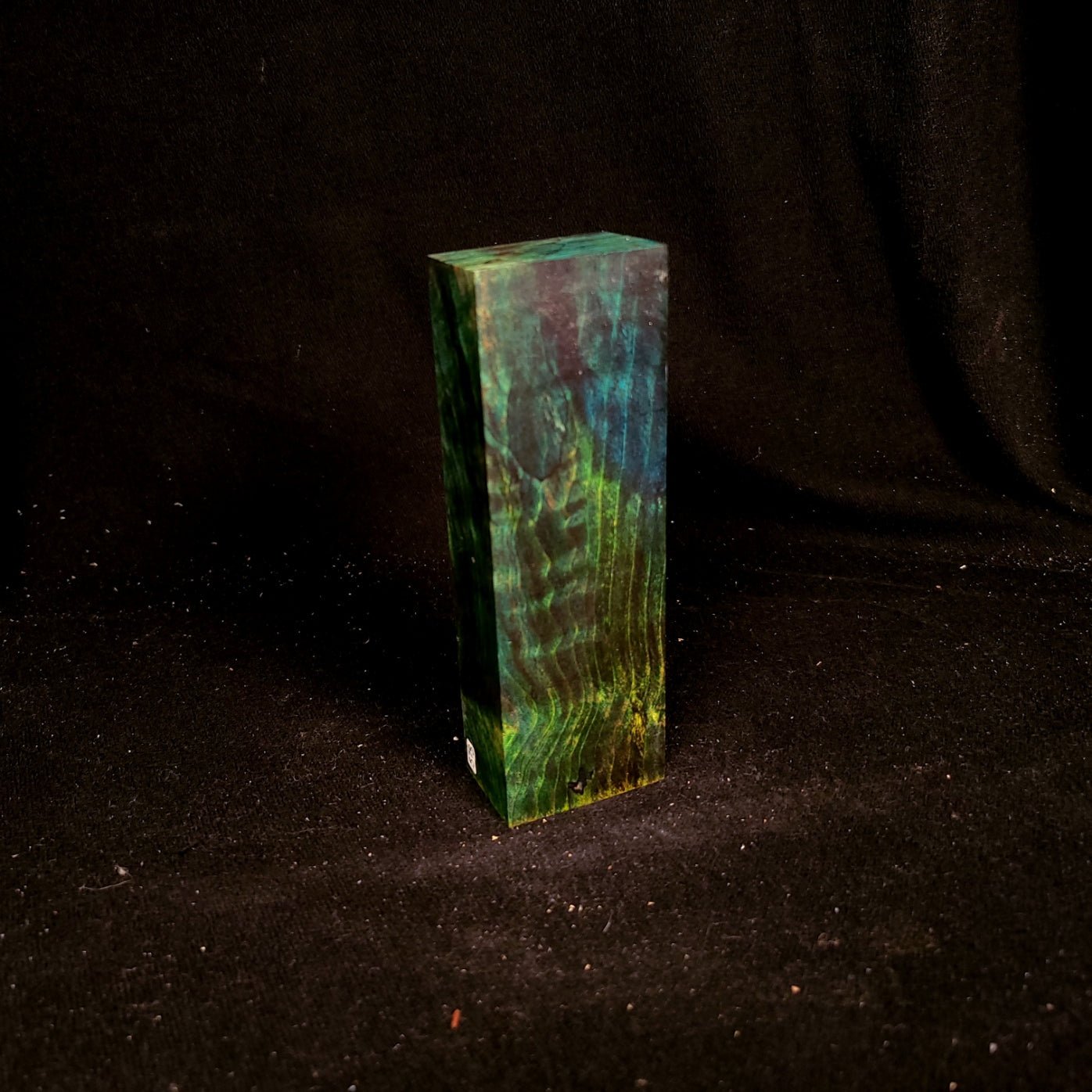 #575 Spalted Maple Burl - Teal and Lime - RockSolid Scales -