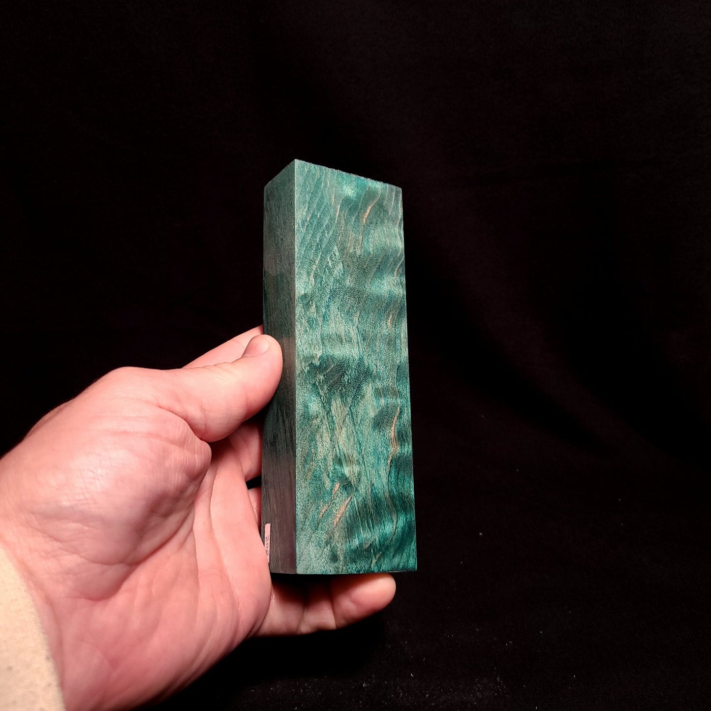 #802 - Teal Quilted Maple - K&G Stabilized - RockSolid Scales -
