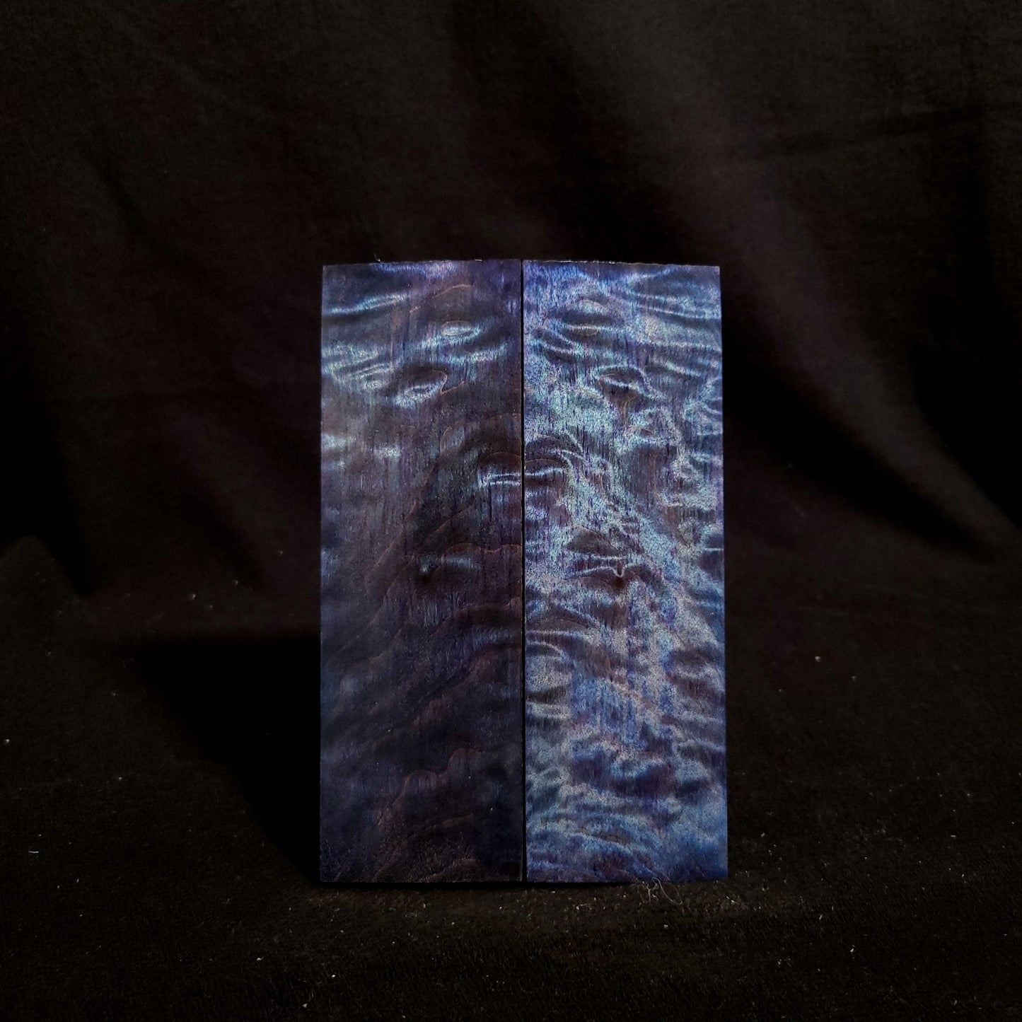 #871 - Purple/Blue Double Dyed Angelstep Quilted Maple - K&G Stabilized - RockSolid Scales -